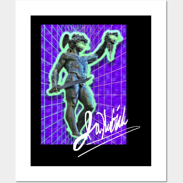 Vaporwave Persus and Medusa (Signed) Wall Art by JonathanKubiak